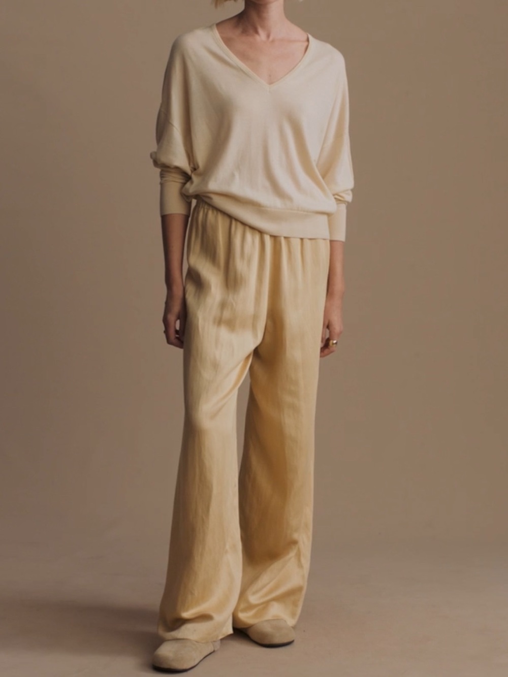 Jenni Kayne Summer Demi Pants in buttercream size S